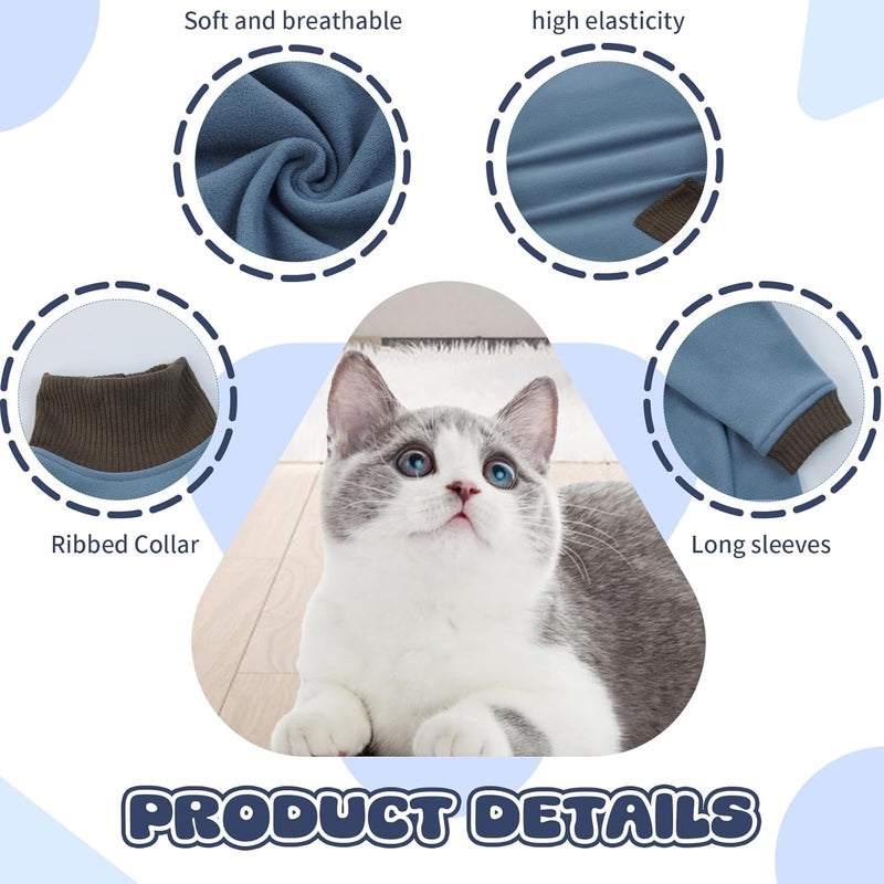 T'CHAQUE Sticky Hair Cat Clothes, Professional Recovery Suit for Cats, Anti-Shedding Shirt Outfit, Soft Pajamas for Kittens, Post-Surgery Onesie for Male & Female Cats, Fuchsia, Medium - Image 5